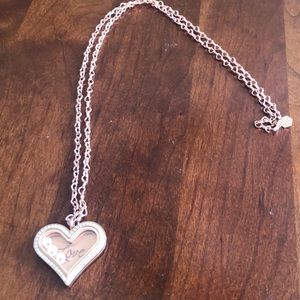 Origami Owl Rose gold Heart living locket set